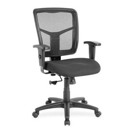 Lorell Lorell Managerial Mesh Mid-Back Chair - Black 86209